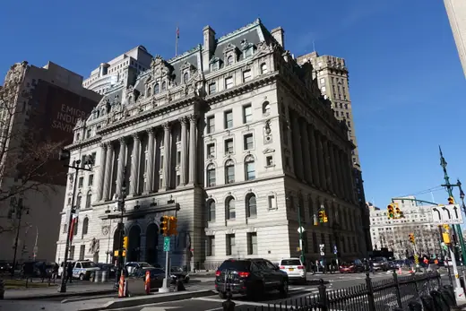 The Surrogate's Courthouse at the corner of Chambers Street and Centre Street in Manhattan.
